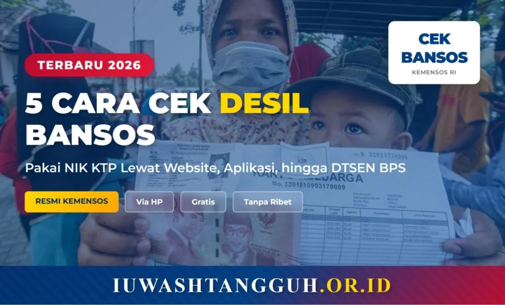 Cek Bansos Kemensos 2026 Pakai NIK KTP, Cukup Dalam Hitungan Menit