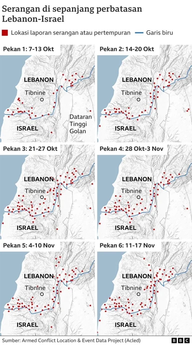 Citra Satelit Ungkap Penghancuran Besar-besaran di Lebanon Selatan oleh Israel