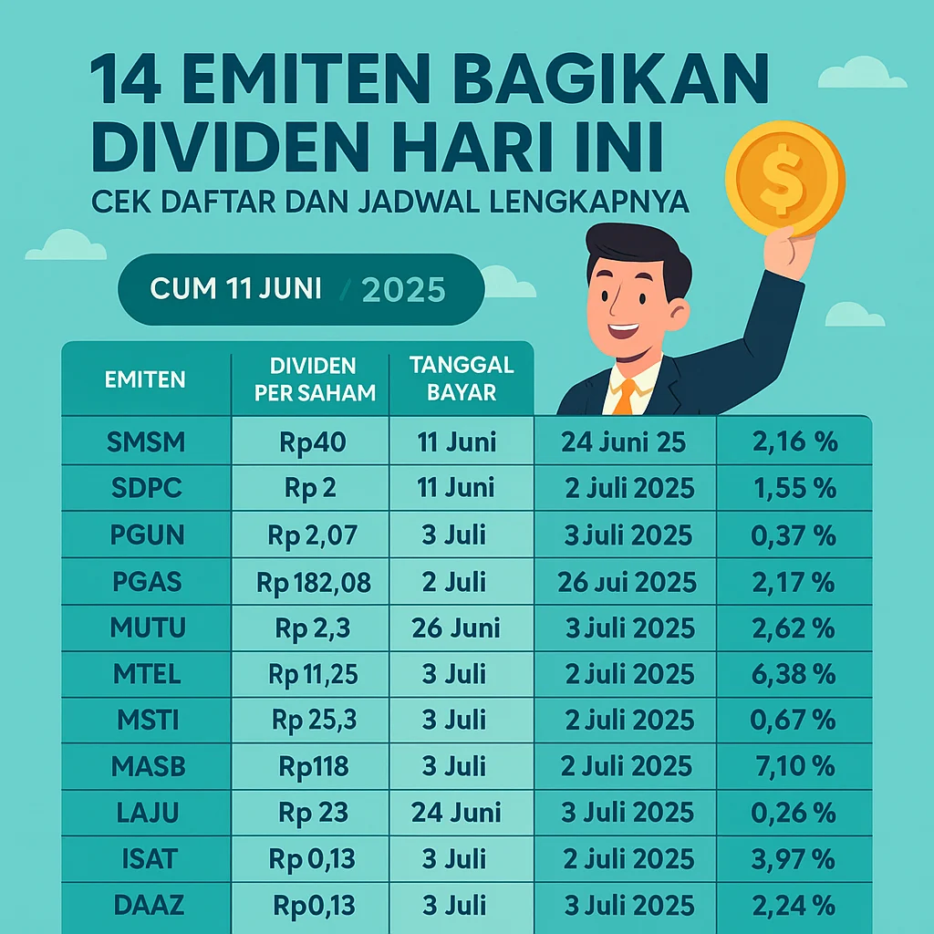 Daftar Emiten Siap Tebar Dividen April 2026: Peluang Cuan Besar bagi Investor Saham