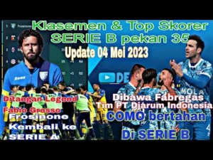 Frosinone Tancap Puncak Persaingan Promosi Serie B Usai Kemenangan 2-0 atas Padova