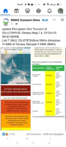 Gempa Magnitudo 6,0 Guncang Talaud, Manado Terasa Getaran Kuat: BMKG Pantau Risiko Tsunami dan Aftershock