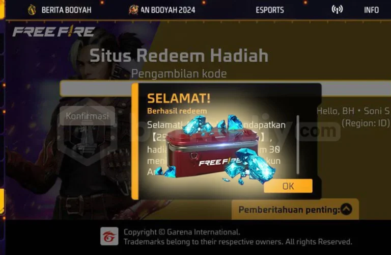 Kode Redeem Free Fire April 2026 Terbaru: Cara Klaim Skin SG2 dan Voucher Eksklusif Hari Ini
