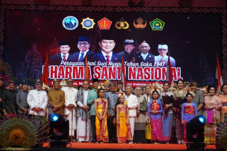 Spirit Gajah Mada Menggugah di Fragmentari "Nusantara Manunggal" pada Puncak Dharma Santi Nasional 2026
