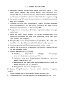 Tata Tertib Peserta TKA SD 2026: Persiapan Ujian Mulai 20 April dengan Aturan Lengkap