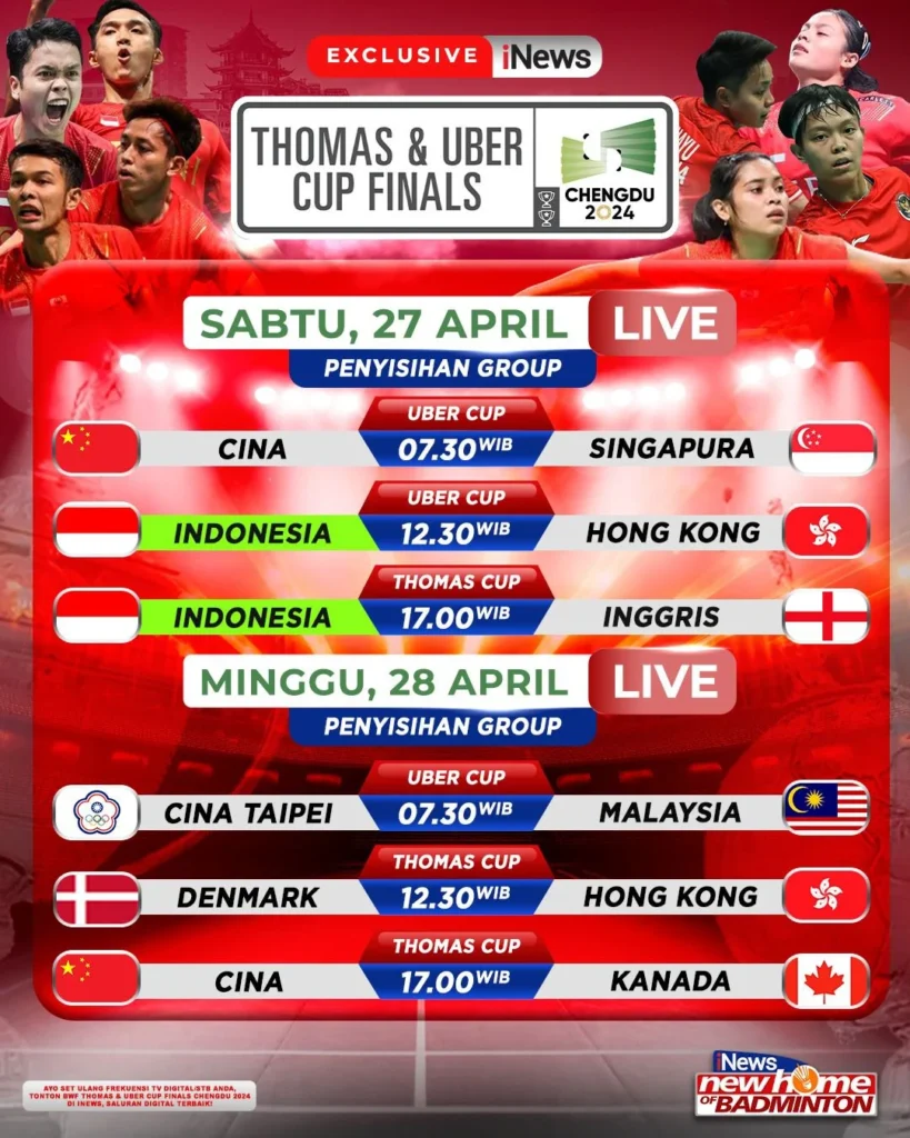 Thomas Uber Cup 2026: Jadwal Panas, Srikandi Indonesia Siap Gapai Podium Tertinggi