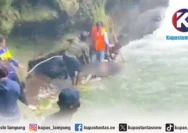 Tragedi di Air Terjun Tibu Ijo: Wisatawan 25 Tahun Ditemukan Meninggal Setelah Terseret Arus, Evakuasi Pakai Alat Berat