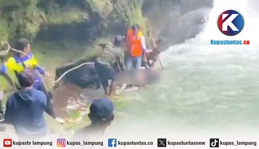 Tragedi di Air Terjun Tibu Ijo: Wisatawan 25 Tahun Ditemukan Meninggal Setelah Terseret Arus, Evakuasi Pakai Alat Berat